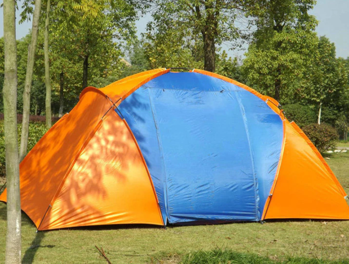 Cheap Goat Tents Double Layer Waterproof Two Bedrooms Outdoor Camping Tent For 4 6 Person Hiking Fishing Hunting Familiy Party Tent 3 Colors Tents 
